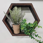 Octagon Wood Wall Shelf