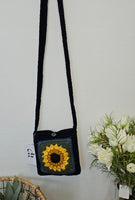 DT Handmade Creations Crochet Cross Body Sunflower Bag