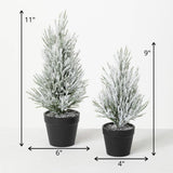 FLOCKED TABLETOP PINE TREE SET ( Each Piece Sold Separate)