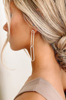 Ivy Silver Paperclip Style Earrings