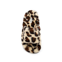 Faux Fur Leopard or Black Fuzzy Slippers BF