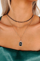 Rory Layered Black & Gold Necklace