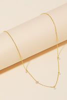 Starlette Dainty Chain & Rhinestone Necklace
