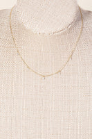Starlette Dainty Chain & Rhinestone Necklace