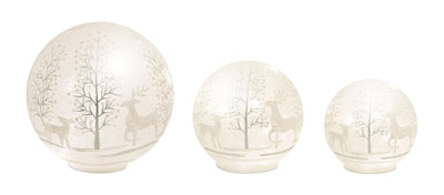 LED Snow Globes with Deer