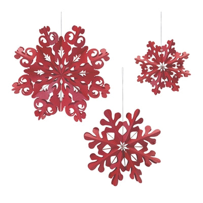 Red Snowflake Ornament (Paper)