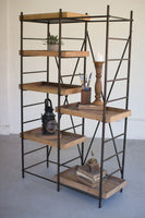 Iron Shelving Unit with Adjustable Shelves PICKUP ONLY