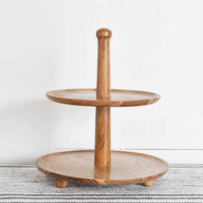 Two Tier Wood Riser | 15"