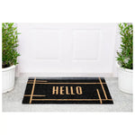 Modern Black Hello Doormat