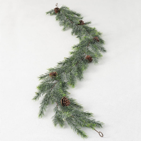 Frosted Pine & Cone Garland