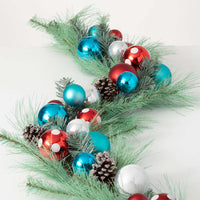 Ornaments & Pine Garland Retro Collection