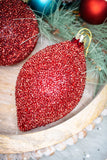 Deep Red Beaded Ornament