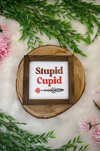 Stupid Cupid Valentine Sign