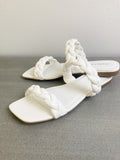 Braided White Sandals