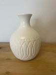 Matte White Pattern Vase