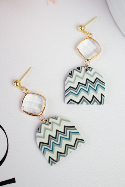 Rizzo Clay and Stone Earrings