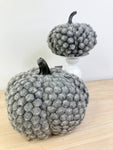 Gray Tuffed Fabric Pumpkins