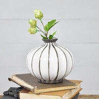 Gray & White Ball Vase
