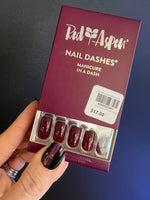 Red Aspen Nail Dashes Squared