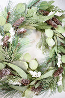 Frosty Pine Wreath with Cones & Berries