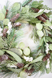 Frosty Pine Wreath with Cones & Berries