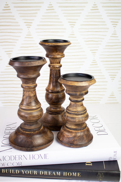 Dodge Wooden Candle Stands
