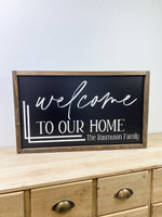 Custom Welcome to Our Home 14x24