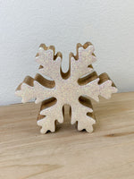 Sparkle Wood Snowflake