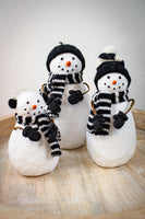 Resin Snowman (Family) Black & White