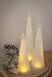 Frosted Ribbon Clear Led Christmas Tree