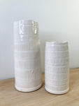 Natural Tall Striped Vases