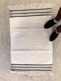 White Rug with Black Accent 2x3