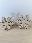Sparkle Wood Snowflake