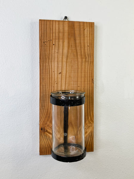 Wall Vase with Wood Backing