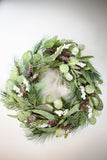 Frosty Pine Wreath with Cones & Berries