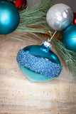 Retro Blue Embellished Ornaments