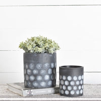 Black With White Dots Pots
