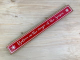 Red & White Enamel Holiday Block Signs