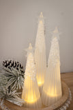Frosted Ribbon Clear Led Christmas Tree