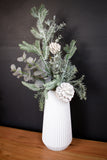 Silver Glittered Mixed Pine Stem
