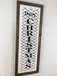 Enamel Merry Christmas Framed Sign