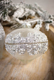 Frosted Glass with Sequins & Pearls