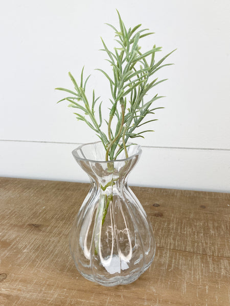 Faceted Optic Clear Bud Vase | Greenhouse