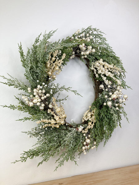 Snowy Cypress Pine with Pearls Collection