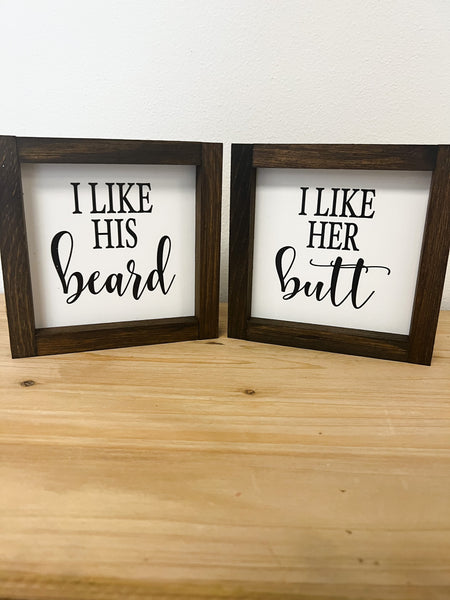 I Like His Beard I Like Her Butt Set