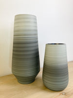 Striped Gray Ombre Vases