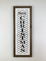 Enamel Merry Christmas Framed Sign