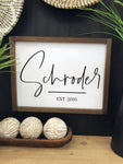 Custom Last Name Sign