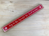 Red & White Enamel Holiday Block Signs