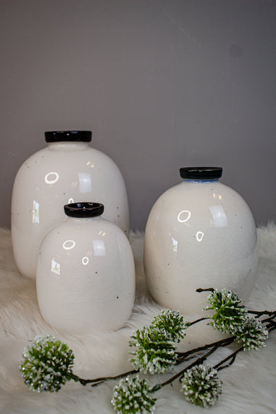 Crackled Ceramic Vase